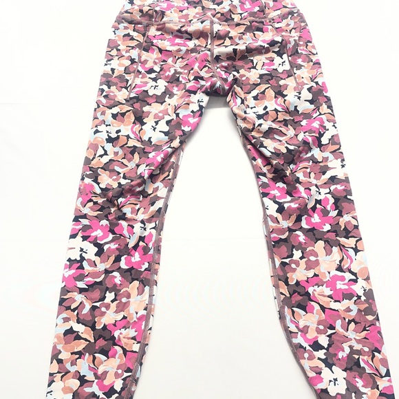 Athleta Pink and Brown Floral Leggings - Picture 5 of 11